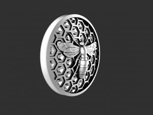 Honeycomb bee pendant 3D Print Model