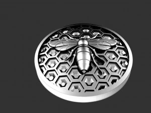 Honeycomb bee pendant 3D Print Model