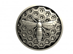 Honeycomb bee pendant 3D Baskı Modeli