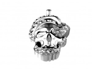 Skull with tentacles pendant 3D Print Model