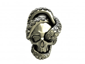 Skull with tentacles pendant 3D Print Model