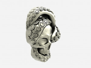 Skull with tentacles pendant 3D Print Model