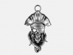 Pirate skull pendant 3D Print Model