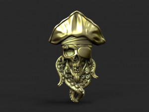 Pirate skull pendant 3Dプリントモデル
