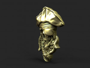 Pirate skull pendant 3Dプリントモデル