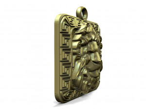 Lion pendant 3D Baskı Modeli
