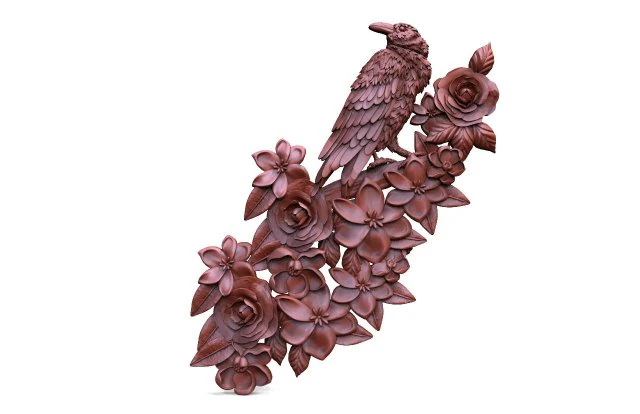 Crow CNC 3D Print Model .c4d .max .obj .3ds .fbx .stl .blend 