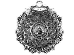 Viking valknut kolye 3D Baskı Modeli