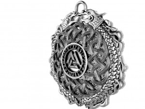 Viking valknut pendant Modèles 3D en vedette