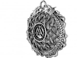Viking valknut pendant 3D Print Model