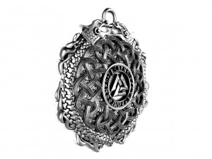 Viking valknut pendant Modèles 3D en vedette