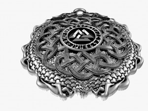 Viking valknut pendant Modèles 3D en vedette