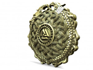 Viking valknut pendant Modèles 3D en vedette