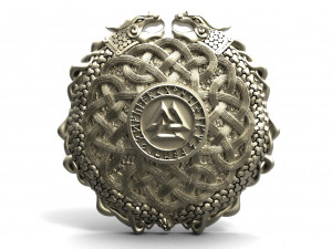 Viking valknut pendant Modèles 3D en vedette