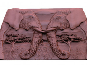 Elephants CNC Model do druku 3D