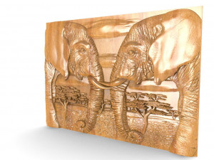 Elephants CNC Model do druku 3D