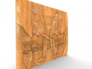 Elephants CNC Model do druku 3D