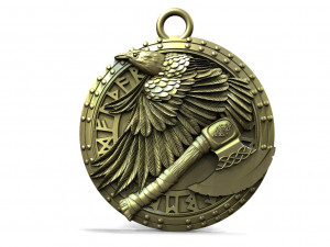 Viking crow pendant Modèles 3D en vedette