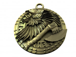 Viking crow pendant 3Dプリントモデル