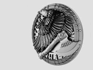 Viking crow pendant 3Dプリントモデル