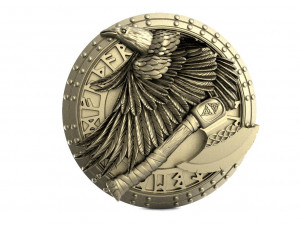 Viking crow pendant 3Dプリントモデル