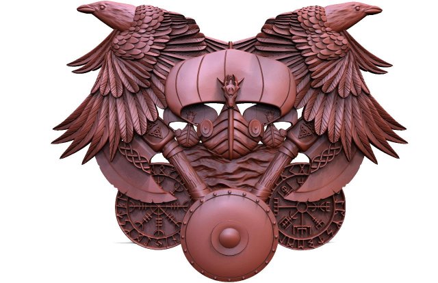 Viking Ship CNC 231 3D 프린트 모델 .c4d .max .obj .3ds .fbx .stl .blend 