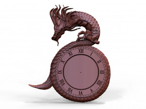 Dragon clock CNC 3D Print Model