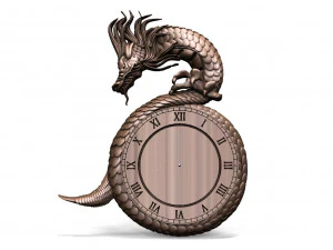 Dragon clock CNC 3D Print Model