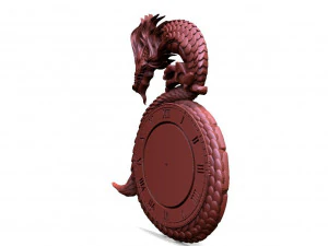 Dragon clock CNC 3D Print Model