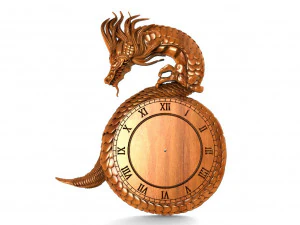 Dragon clock CNC 3D Print Model