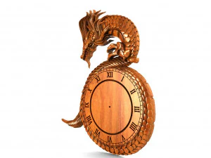 Dragon clock CNC 3D Print Model