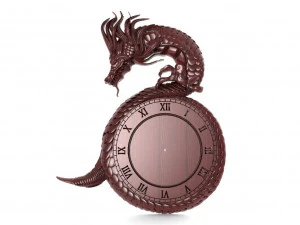Dragon clock CNC 3D Print Model