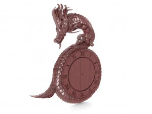 Dragon clock CNC 3D Print Model