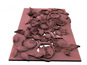 Flowers CNC 3D Print Model