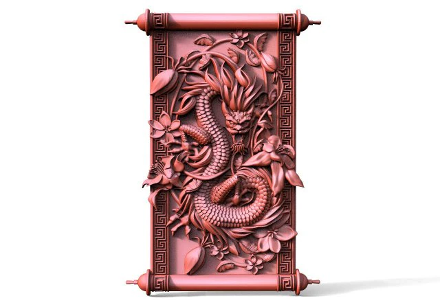 Chinese dragon CNC 3D Print Model .c4d .max .obj .3ds .fbx .stl .blend 
