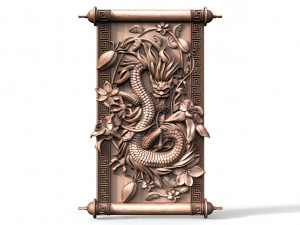 Chinese dragon CNC Modèles 3D en vedette