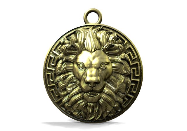 Lion head pendant Modelo de Impressão 3D .c4d .max .obj .3ds .fbx .stl .blend 