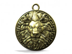 Lion head pendant 3Dプリントモデル