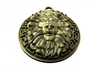 Lion head pendant 3D Print Model