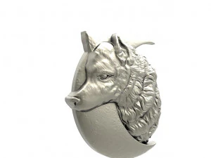 Wolf moon pendant 3D Print Model