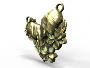 Elephant pendant 3D Print Model