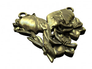 Elephant pendant 3D Print Model