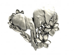 Elephant pendant 3D Print Model