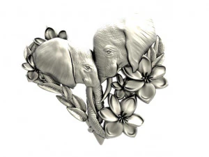 Elephant pendant 3D Print Model