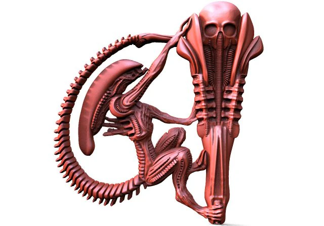 Alien CNC stl 3D Print Model .c4d .max .obj .3ds .fbx .stl .blend