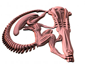 Alien CNC stl 3D Print Model