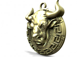 Bull pendant 3D 프린트 모델