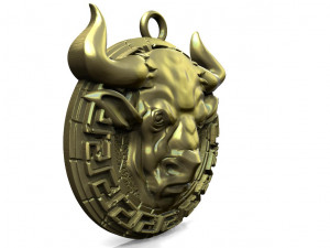 Bull pendant 3D 프린트 모델