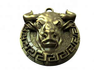 Bull pendant 3D 프린트 모델