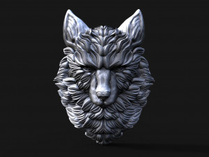 Wolf pendant 3D Print Model